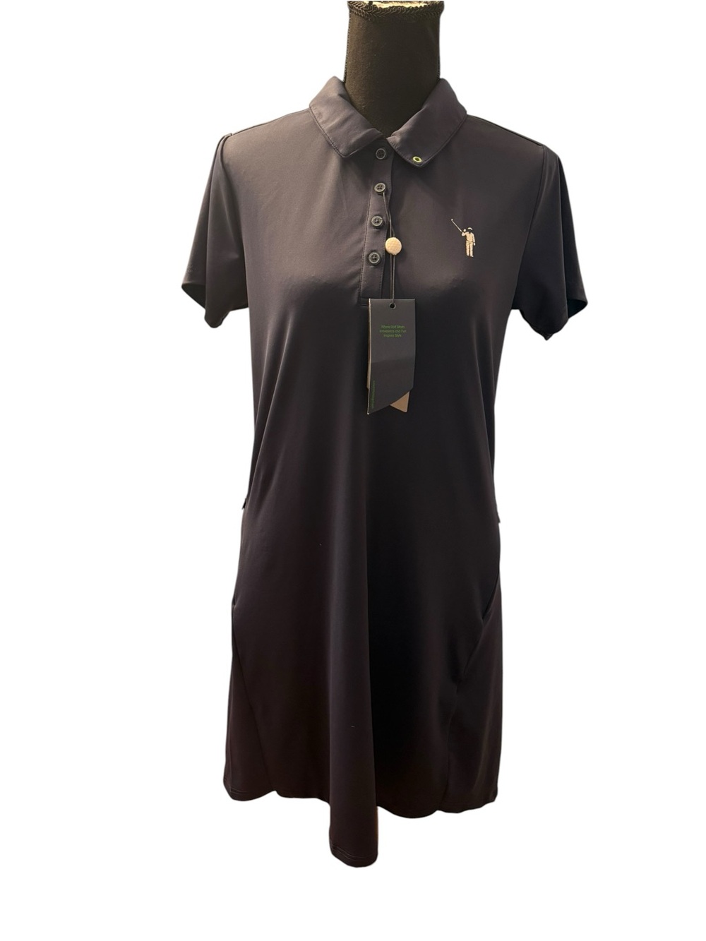 William Murray Classic Polo Golf Dress Navy Blue Medium NWT - Picture 3 of 9